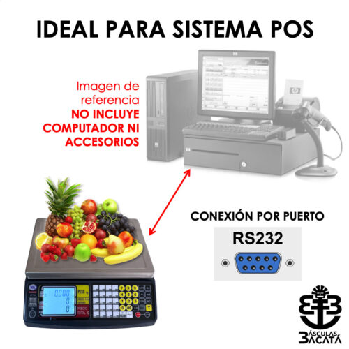 Balanza Liquidadora Sistema POS RS232 CPT20 Certificada TEK - Imagen 4